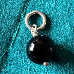 Retired James Avery Black and Silver Charm
